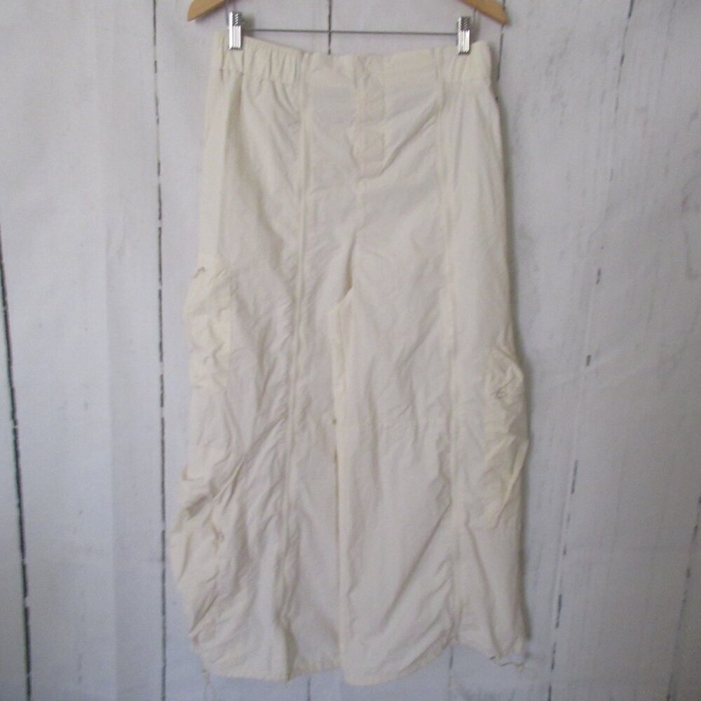 Urban Outfitters Pants 6 Cream Cargo Parachute Y2K Wide Leg Baggy High Rise Crop